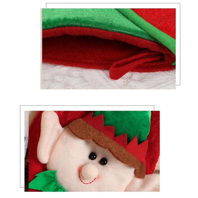 Christmas Tree Ornament Cartoon Elf Christmas Stockings Gift Bag Christmas Hanging Socks For Fireplaces Decoration