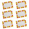 Four Cart Cute Handmade Glass Mosaic Tray, Square, Red, Set of 6