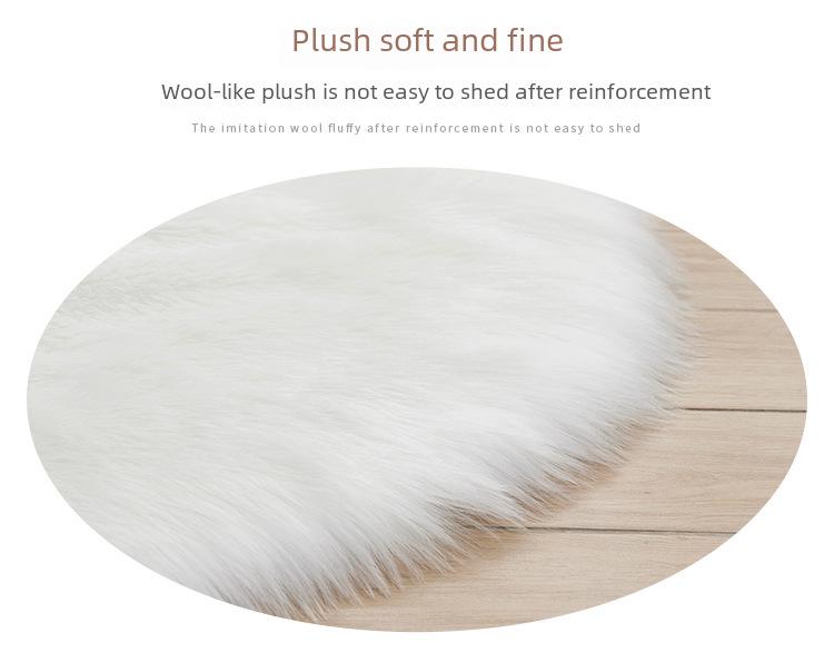 Paduri pentru Nail Art & Covoare din Lână Faux: Covoare Decorative Groase de Pluș din Piele de Oaie