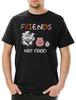 Friends Not Food Comic Herren T-Shirt Mens Womens Tees Top Veganer Speziesismus Vegan Vegetarier