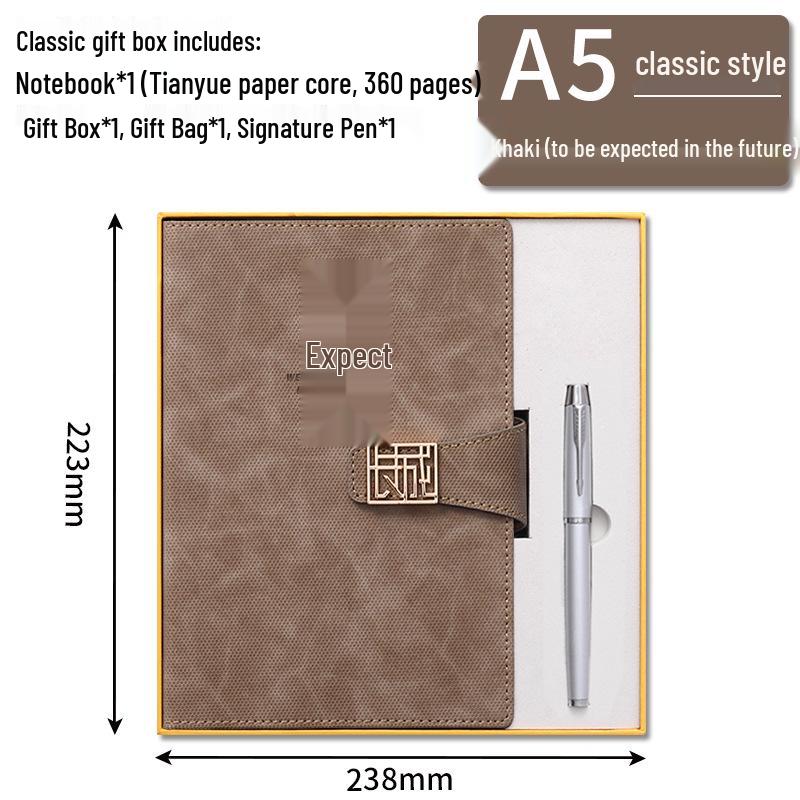 Custom Logo A5 Business Office Notebook Gift Set with 2025 Diary