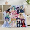 1PC Sai-lor anime Characters Flannel Blanket Gift, Suitable for Both Men And Women, Soft Ideal for Beds And Sofa, Birthday Or Christmas Gift
