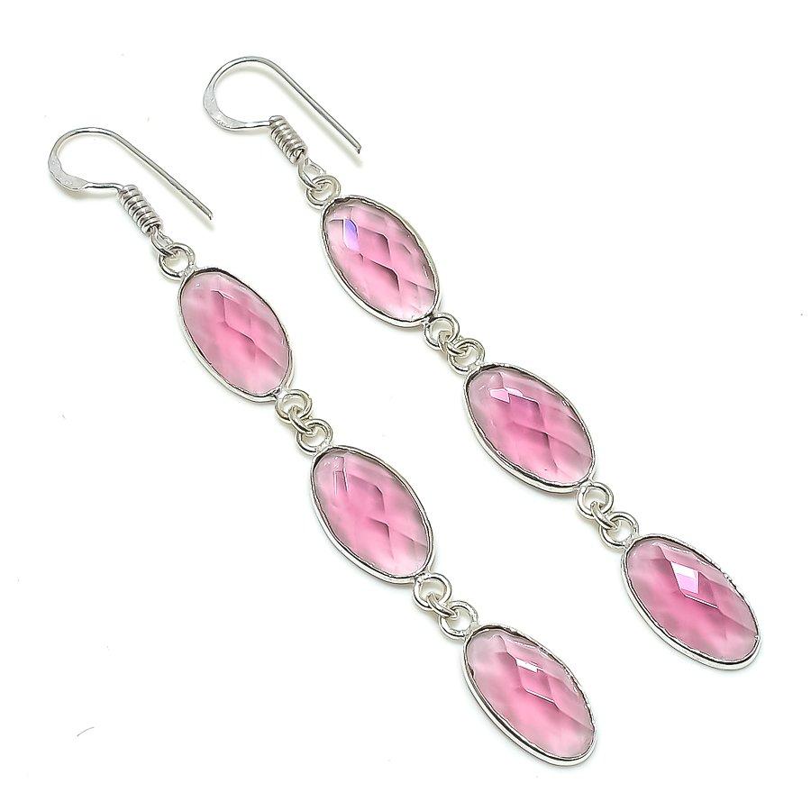 

Ювелирные серьги из стерлингового серебра 925 пробы с натуральным аметистом 3,15 дюйма S6T39