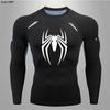 Maglietta Sportiva a Maniche Corte Rashguard Spider-Man Stampa Compressione Corsa Allenamento Bodybuilding T-Shirt Asciugatura Rapida