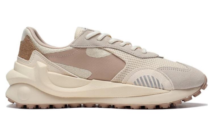 Li Ning Square And Round Textile, Synthetic Leather Vintage Slip Resistant Abrasion Resistant Low top AGCT016-7