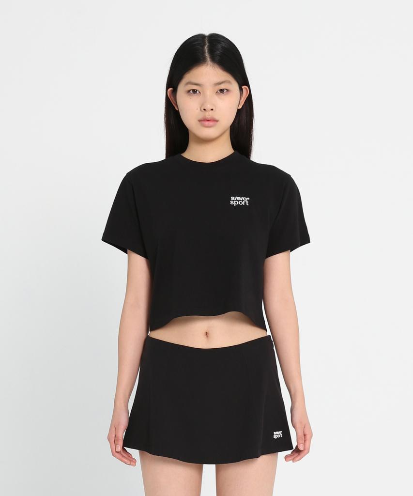 SIO S/E/O Logo Cropped Tee_Black