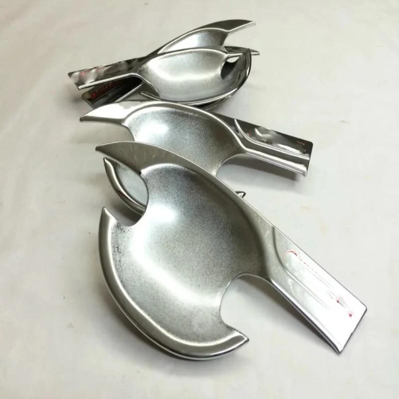 For Mitsubishi Outlander 3 2013- ABS Chrome Door Handle Door Bowl Rear View Rearview Side Mirror Taillight Eyebrow Cover