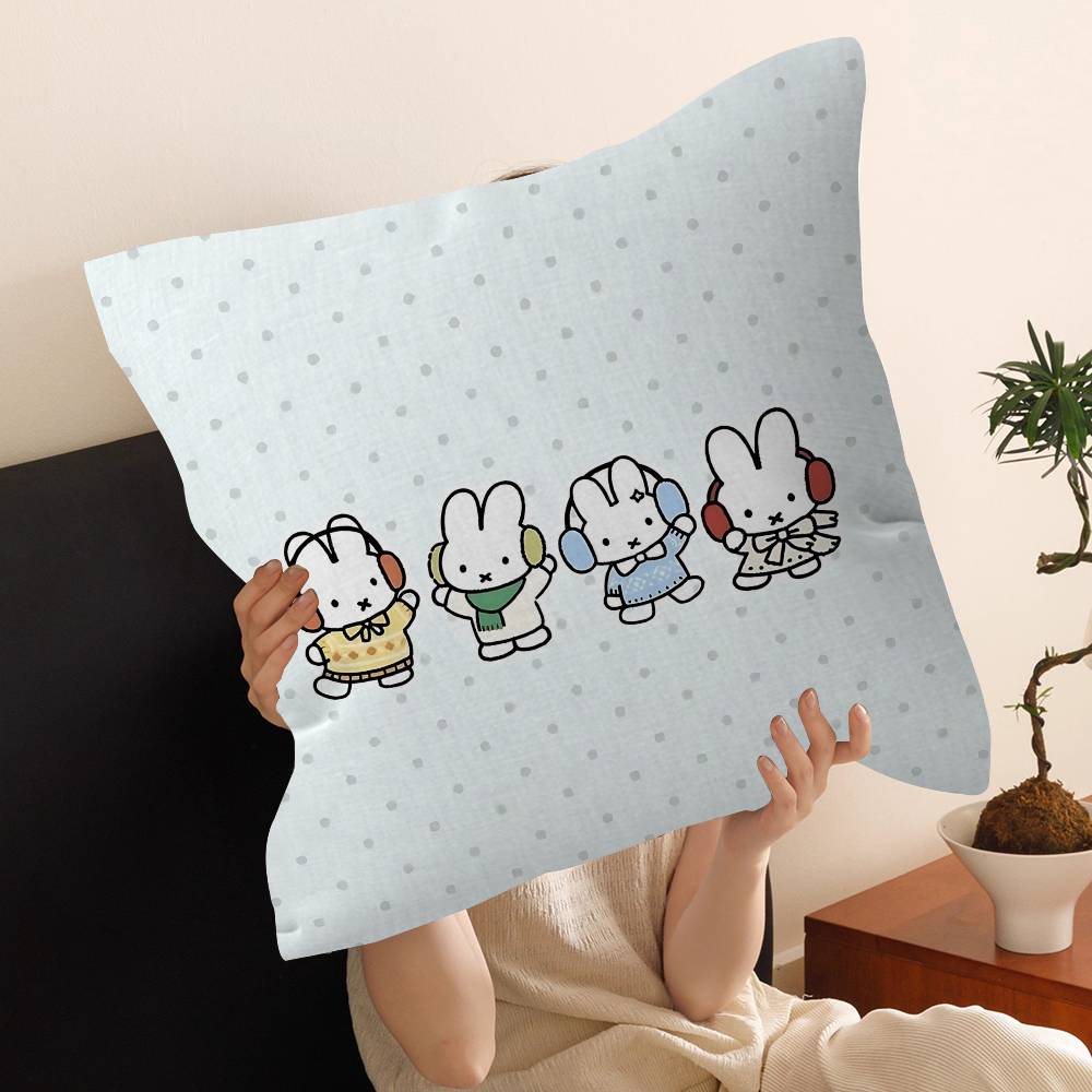 Cartoon M-Miffys Personalized Pillow Dust Cover Bedroom Kids Party Decoration Pillowcase Birthday Children Gift