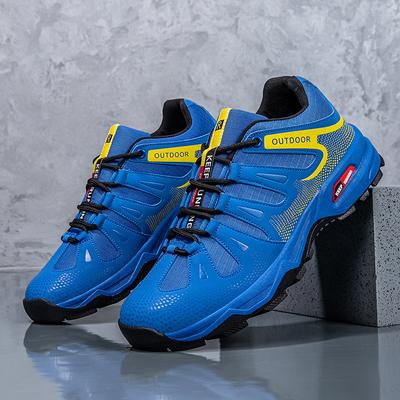 Hot Sale Blue Men's Camping Shoes Comfortable Breathable Hiking Shoes Trekking Shoes Man Non-slip Outdoor Casual Sneakers Men