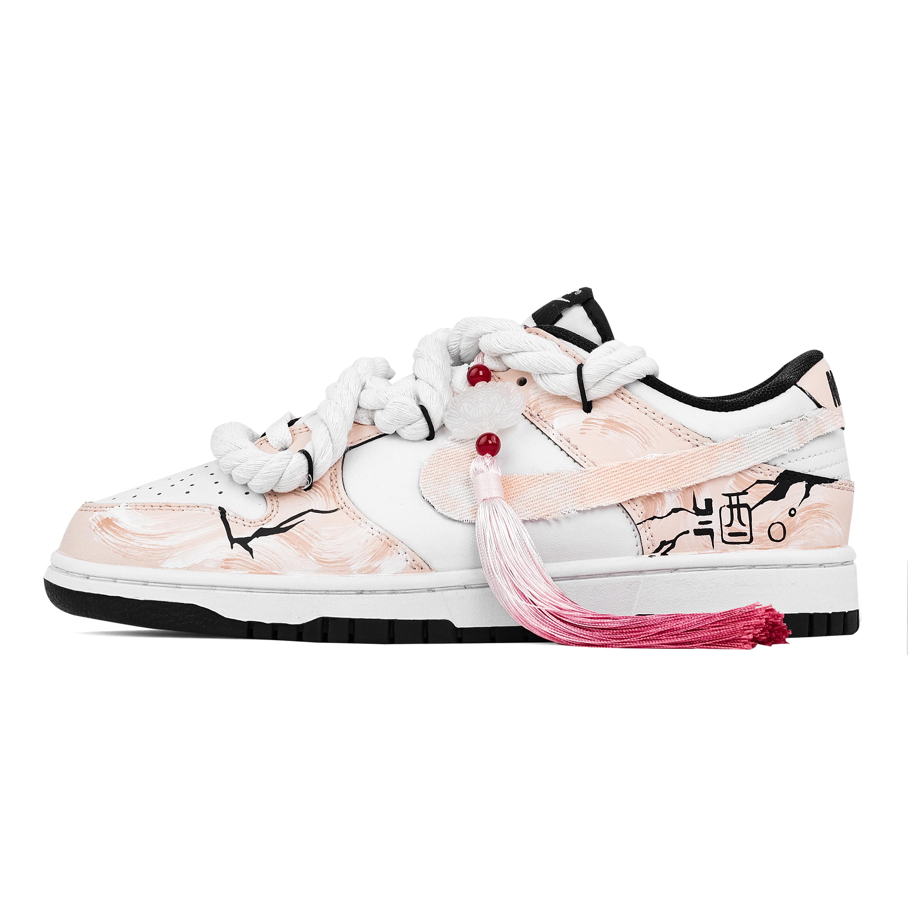 

Nike Dunk Agarwood Silk Abrasion Resistant Low top Skateboard Shoes Unisex Pink White DD1391-100(Team773-) 44.5