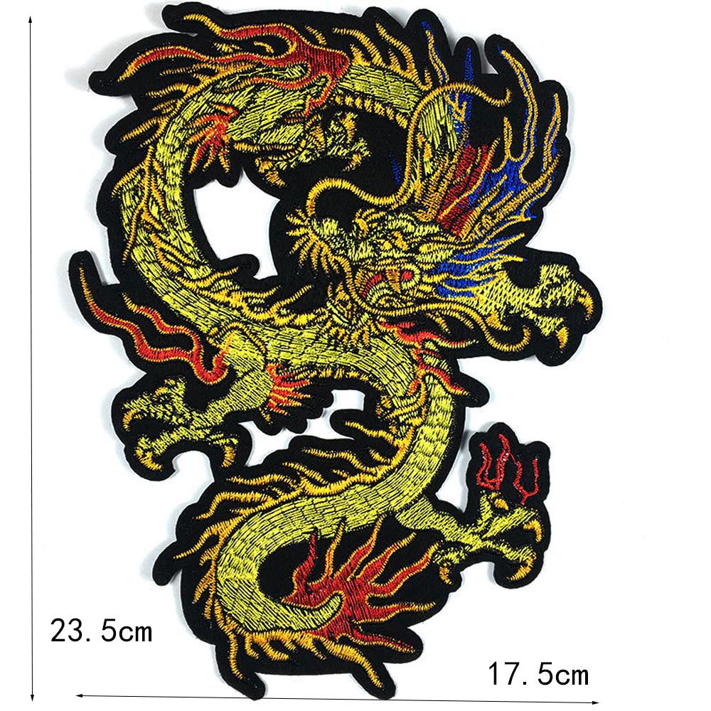 1Pcs Dragon Embroidered Decal Patch  For Clothing Patches Clothes Decoration