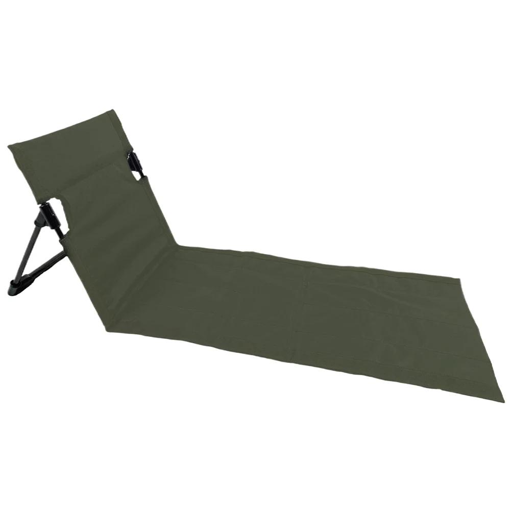 Tragbarer Klappsitz ohne Beine, leichter Campingstuhl mit Rückenlehne, kompakte Strandliege für Picknick im Park und Rasen