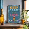 1PC Tin Sign Keep Calm And Love Ice Cream - Kitchen/Ice Cream Shop Decor, Vintage Typography, 8x12 Inches/20x30 Cm