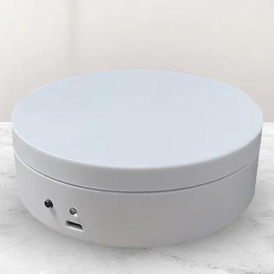 360 Degree Rotating Motorized Display Stand 12cm Electric Turntable USB Charging/Battery Operated for Model Cake 3D Images