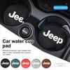 2Pcs Suede Car Water Cup Pad Non-slip Coaster Accessories For Jeep Grand Cherokee Wrangler JK Gladiator Compass Renegade Patriot