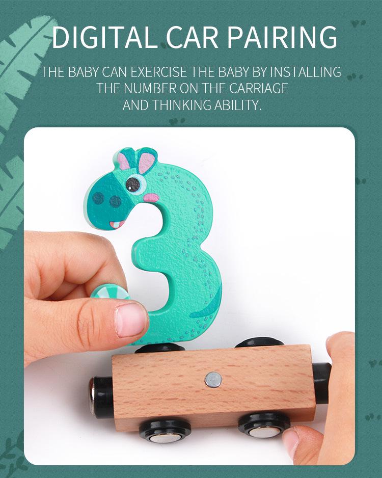 Magnetic Number Train Blocks: Colorful Wooden Educational Toy for Early Childhood