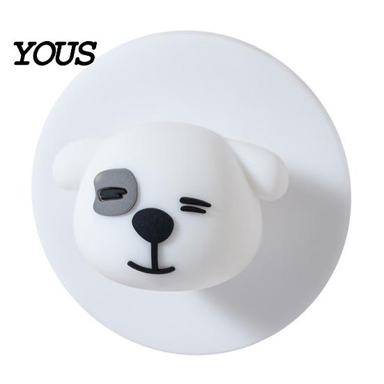 Noise Reduction Door Pad Cartoon Dog Handle Stopper, Self-Adhesive Knob Stop Wall Protector Protector, Quiet Shock Absorbent Bumper
