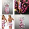 Elegant Women Sleeveless Floral Print Backless Dress For Summer Evening Parties
