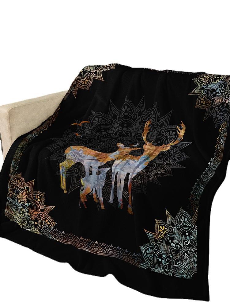Flannel Blanket Animal Landscape Texture Blanket Crystal Fleece Blanket Spring And Autumn