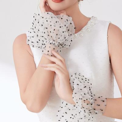 Elegante durchsichtige Ärmel mit Punkten Dekorative Handgelenkmanschetten Armärmel für Damen Mädchen Tägliches Tragen Und Outfit für Besondere Anlässe
