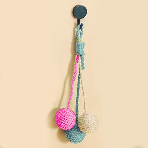 

Подвесной шарик из сизаля для домашних кошек, устойчивый к укусам, износостойкий джутовый шпагат, веревка, товары для животных, избавляющие от скуки, жевательная игрушка-царапка