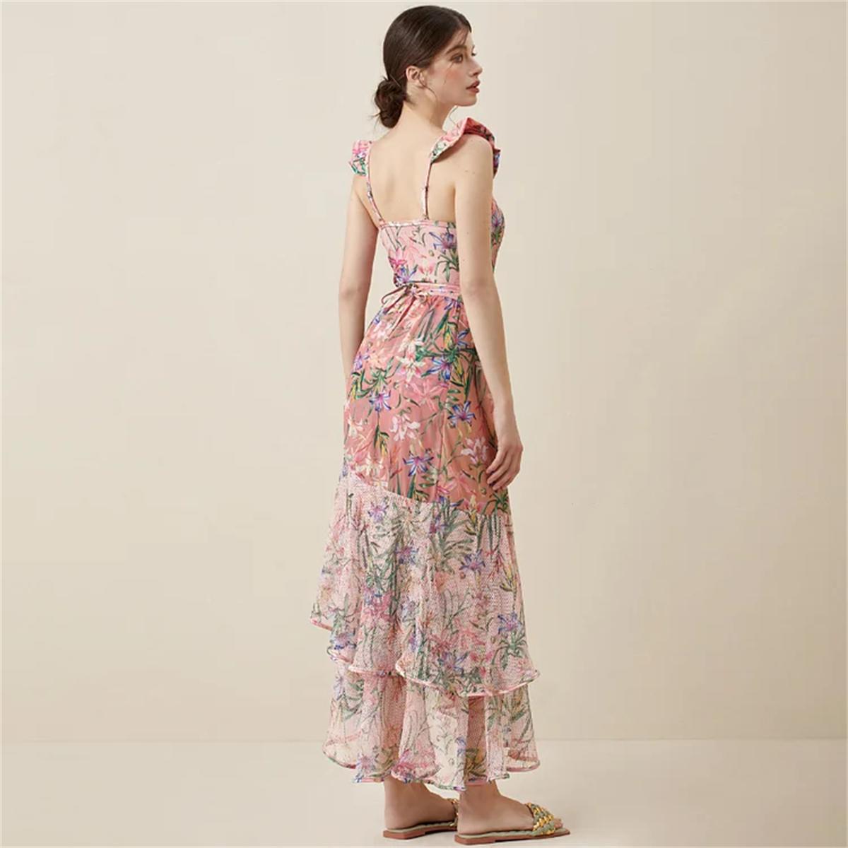 2024 Новый сексуальный купальник женский цельный купальник с цветочным принтом и сетчатый — фото 5