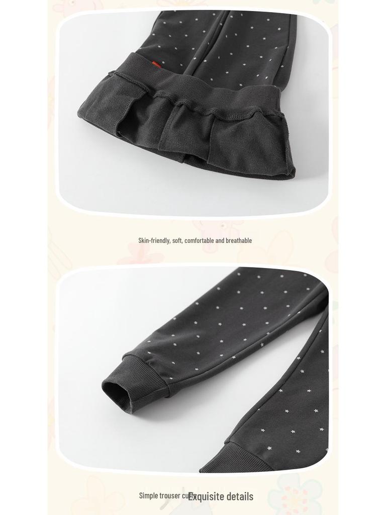 Peppa Pig Children's Polka Dot Sweatpants - Autumn Fashion Casual Sports Pants
