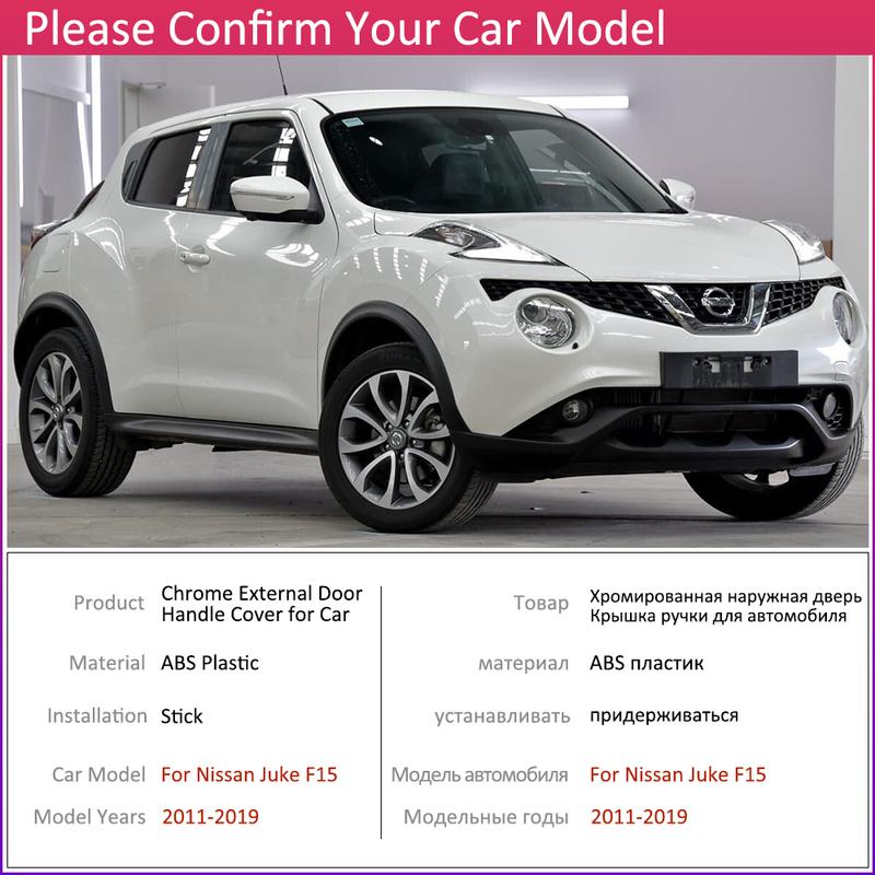 For Nissan Juke F15 MK1 2011 2012 2013 2014 2015 2016 2017 2018  Carbon Fiber Door Handle Cover Set Stickers Car Accessories