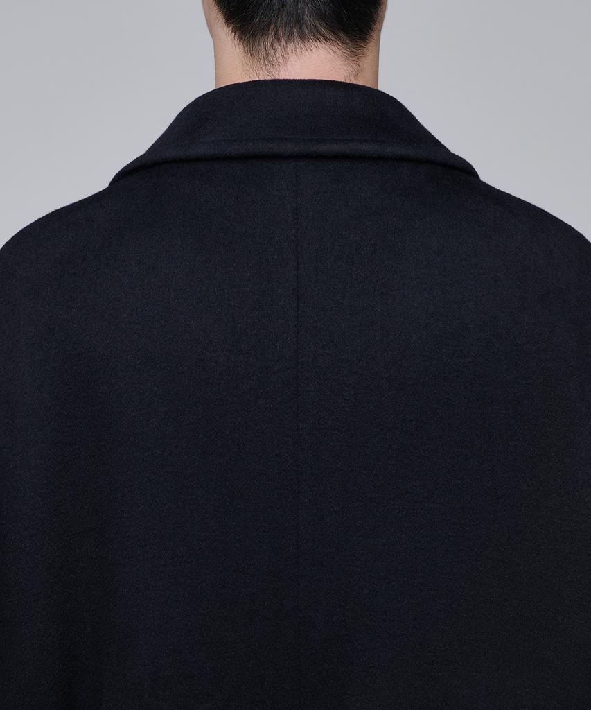 Musinsa Standard Cashmere Blend Oversized Double Coat [Navy]