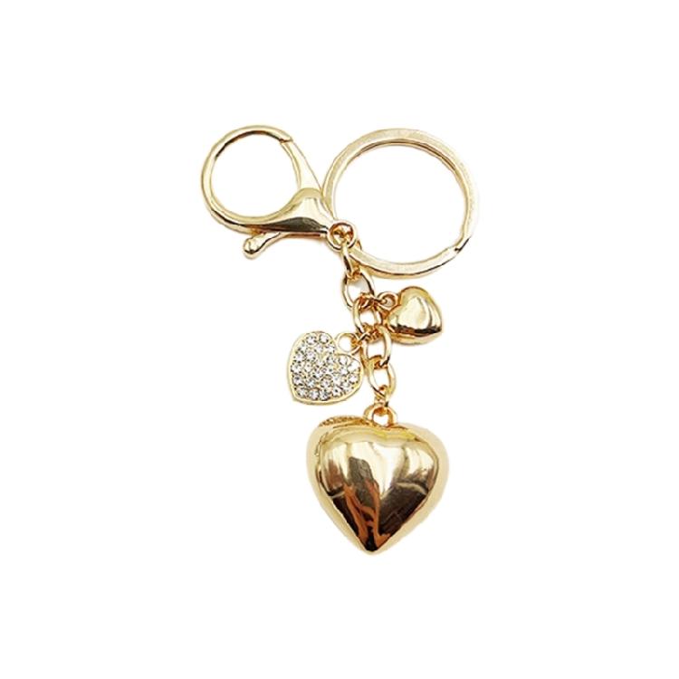 

Metal Diamonds Love Key Chain Female Car Keys Chain Rings Bag Pendant for Gift 1 золотой