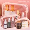 Travel Storage Toiletry Organize Women Waterproof Pvc Cosmetic Portable Bag Transparent Zipper Make Up Case Female Wash Kit