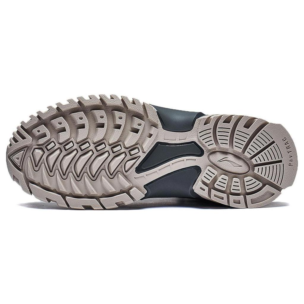 Li Ning Tiger King Lite Slip Resistant Abrasion Resistant Mid Top Casual Shoes Men's Gray AGLT183-2