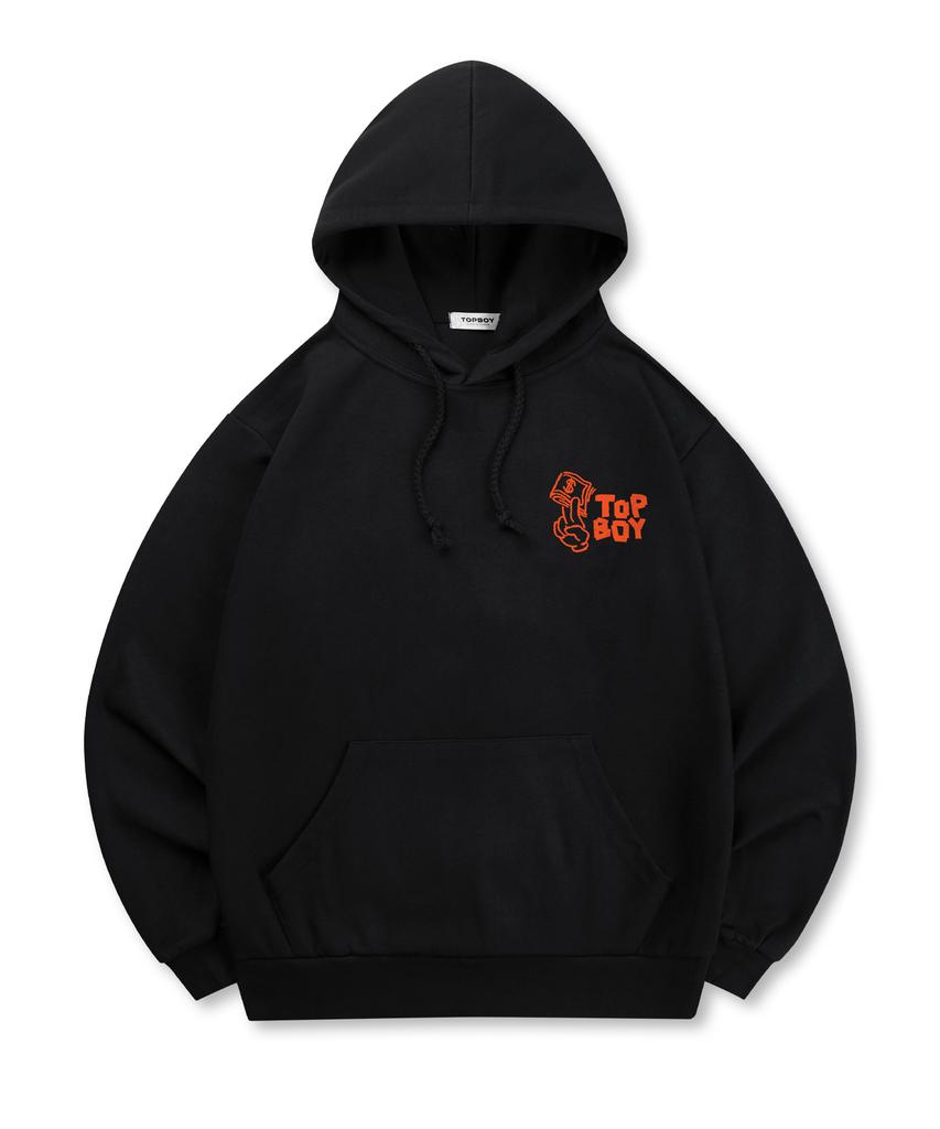 [Non-Fleece Or Fleece-Lined] Dirty Cash Print Hooded Sweatshirt (Type B)