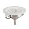 304 Stainless Steel Funnel with Food Grade PP Filter for Oil, Slag, Baijiu, and Soy Milk.