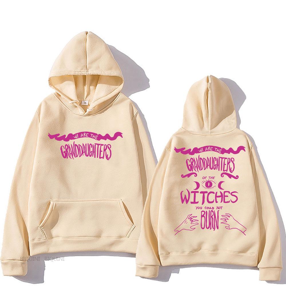 They Didn't Burn Witches Retro Hooded Long-sleeved Harajuku Vintage Sweatshirt With Pocket Clothing Sudaderas Soft Hoody