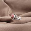 Black Rhodonite Gemstone Jewelry, 925 Sterling Silver Ring Handmade Dazzling Silver Ring For Wedding Gift