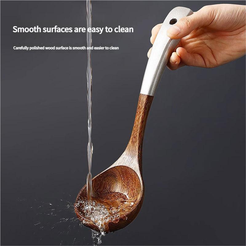 5PCS Natural Wooden Kitchen Utensils Set  Spatula Spoon Cooking Utensils Dinner Food Wok Shovel Kitchen Accessories