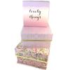 Les Trésors De Lily [P1080] - Set of 3 Nesting Boxes 'Jardin Des Plantes' Pink