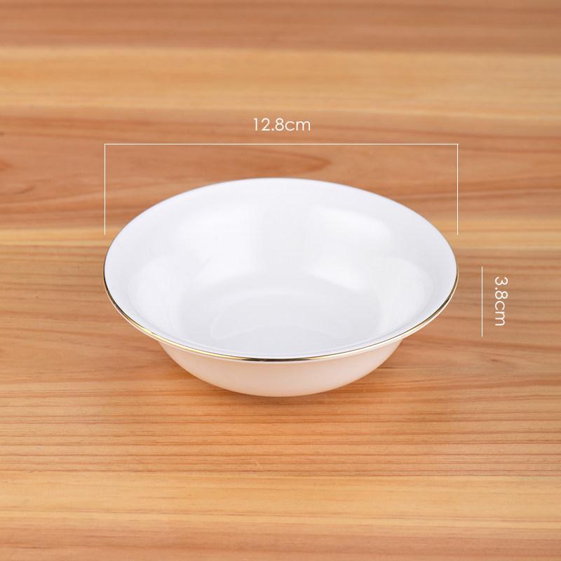European Gold Rim 6-inch Ceramic Bowl – Rice, Noodle, Soup Tureen