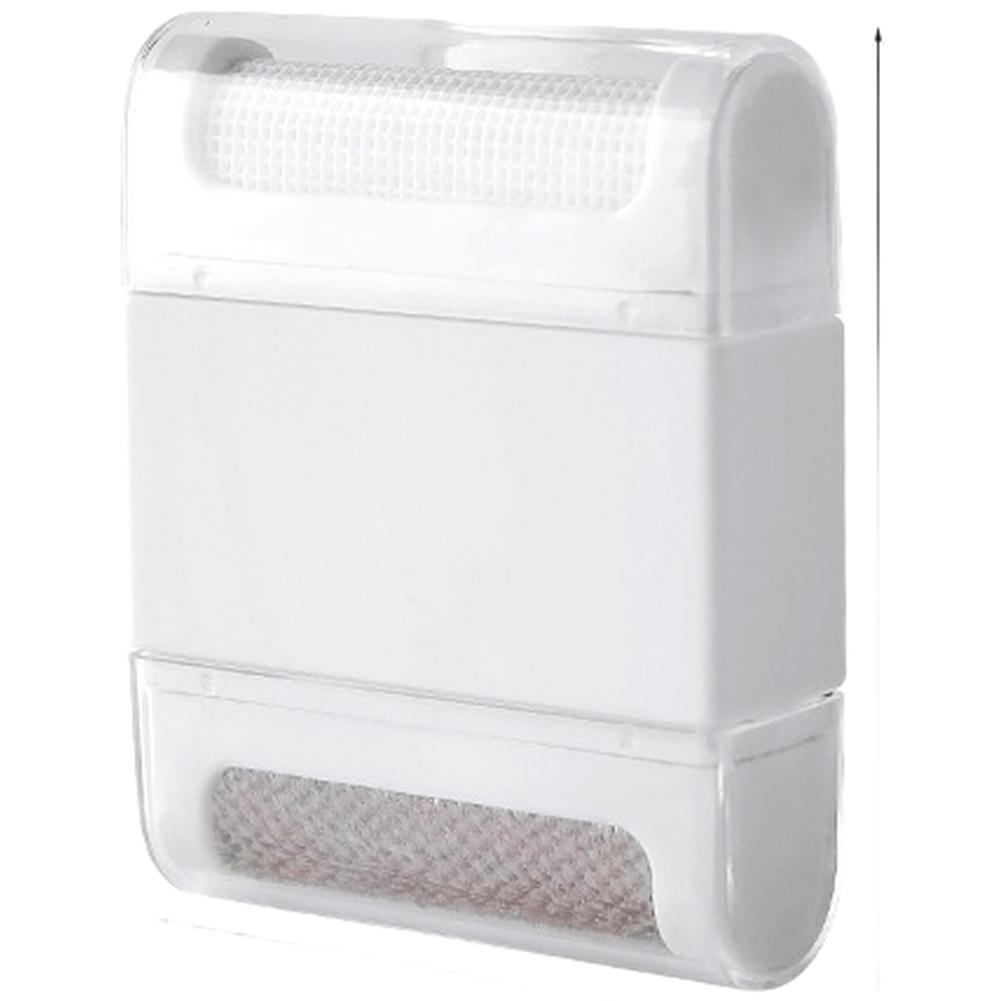 

Portable Manual Fabric Shaver with Two Roller Sizes for Lint Fuzz Pet Hair Removal on Clothes Sweaters Jackets Double-headed White