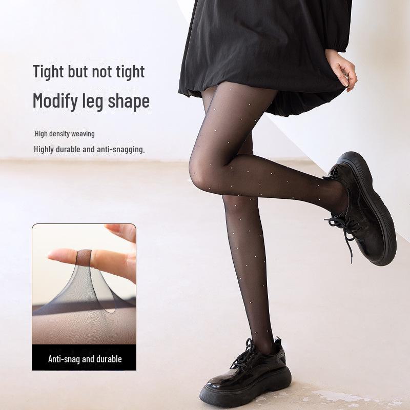 Black Diamond Fishnet Stockings - Women's Anti-Hook, 0D High Transparency, Sexy Summer Pantyhose