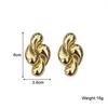 Punk Creative Four Waterdrop Personalized Geometric Smooth Drop Earrings for Women Big Geometry Hyperbole Fashion Party Jewelry