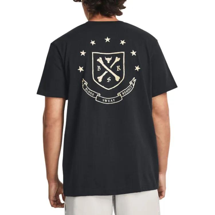 Under Armour Project Rock T Shirt Men's Black (Unisex) T-Shirts 1379749 001