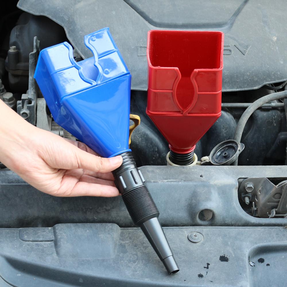 Car Refueling Funnel Folding Telescopic Hose Refueling Funnel Portable Hands-free Refueling Funnel Car Oil Filling Equipment