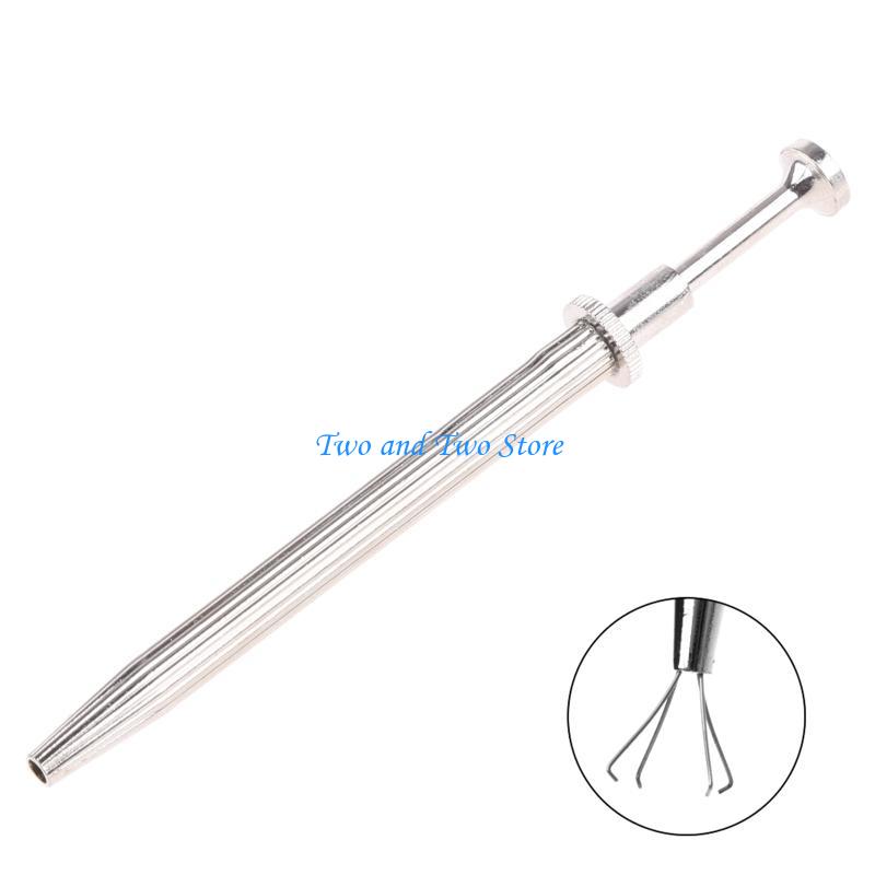 HX6F Stainless Steel 3/4-Claw Pick up Tool for Small Parts Diamond Gemstones Catcher