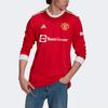 Adidas Manchester United 21-22 Season Home Fan Edition Long Sleeve Soccer Jersey New Year Recommendation Men Tops Red GR3779