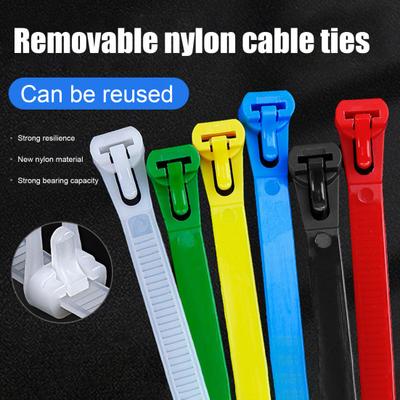 100Pcs Self-Locking Nylon Cable Ties Adjustable Multi-Purpose Wire Strap Home Office Workshop Indoor Outdoor Heavy Duty Zip Tie Wrap