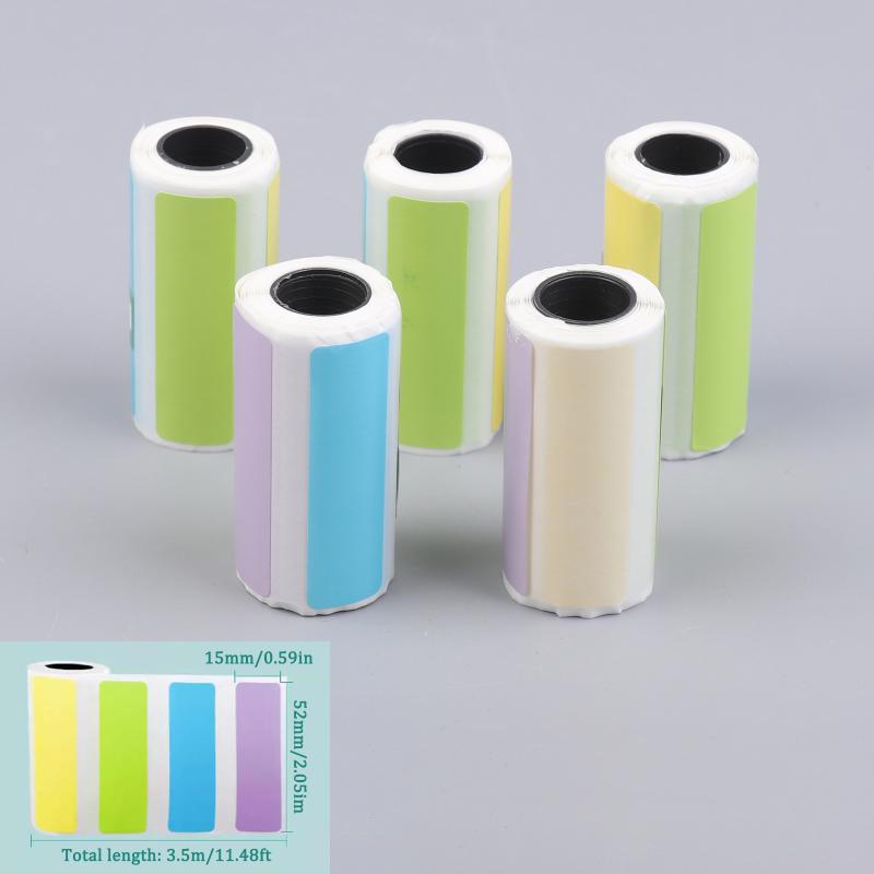 5Rolls Thermal Paper Self-adhesive 15MM 30MM Label Stickers for Pocket Mini Printers Compatible with Paperang P1 P6 A8 Series