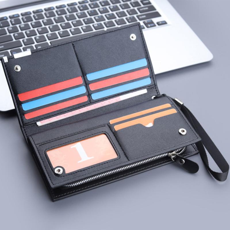 2024 Men Wallets Business Long Zipper Large Capacity Quality Male Purse With Card Holder Multi-Function Wallet For Men