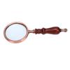 10X Magnifying Glass with Wooden Handle Bronze Color Frame Handheld Magnifier for Reading Inspection Decoration